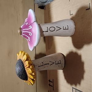 Cement Mushroom Decor